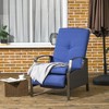 Outsunny Rattan Adjustable Recliner Chair with Hand-Woven All-Weather Wicker for Patio, Outdoor, Garden, Poolside - 2 of 4