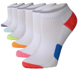 Women's Solid White Crew Socks - 6 Pack - 1 of 4