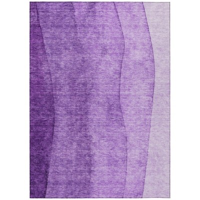 Purple And Lavender Ombre Washable Indoor Outdoor Area Rug