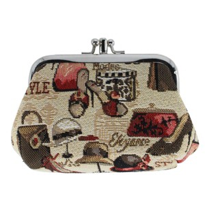 CTM Women's Boutique Theme Tapestry Coin Purse Wallet - 1 of 3
