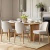 Upholstered Linen Dining Chairs with Solid Wood Legs, Modern Armless Fabric Chairs for Dining Room or Kitchen Table-Maison Boucle - 4 of 4