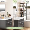 Aoibox Over The Toilet Storage Rack 4 Tier Adjustable Shelf Basket Hooks Space Saver Freestanding Black Bathroom Organizer - 4 of 4