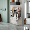 LunaLulinlk Utensil Holder for Kitchen Counter, Stainless Steel Cooking Utensil Holder Organizer with 3 Compartments, Utensil Drying Rack with Hooks - 3 of 4