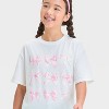 Girls' Bows Oversized Graphic T-Shirt - art class™ White - 2 of 4