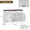 Garvee 54" Farmhouse Buffet Cabinet---Sideboard with 3 Drawers, Off White - 3 of 4