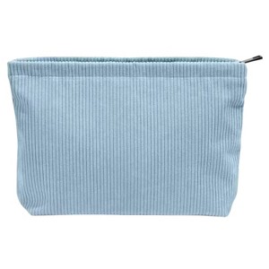 Kitcheniva Corduroy Makeup Bag with Zipper Closure, Blue - 1 of 4