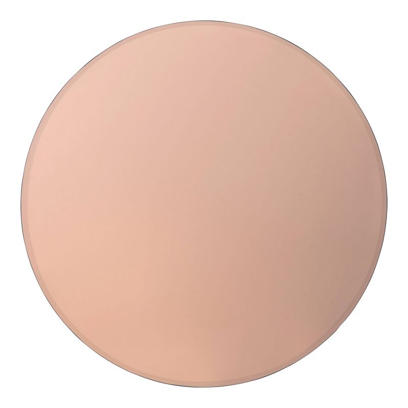 26&#34; x 26&#34; Azalea Rose Gold Tinted Frameless Round Wall Mirror Rose Gold - Kate and Laurel, 3 of 6