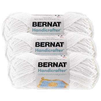 (Pack of 3) Bernat Handicrafter Cotton Yarn - Solids-White