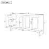 NicBex Large Sideboard Buffet Cabinet with 4 Doors & Adjustable Shelves for Kitchen,Living Room - 3 of 4