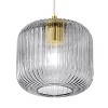 River of Goods 7.25" Nellie Retro Globe Shade Pendant Light Smoke : UL Listed, Adjustable Height, Metal Body - 3 of 4
