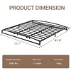 Bed Frame, Heavy Duty Metal Platform Low Bed Frame Twin, No Box Spring Needed, Noise Free, Easy Assembly - 2 of 4