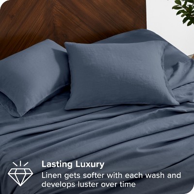 Indigo Queen Organic Linen Sheet Set