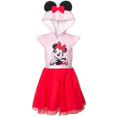 Disney Minnie Mouse Little Girls Mesh Cosplay Tulle Dress Pink 5