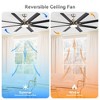 TOBILI 52-Inch Ceiling Fan With Lights,6 Wind Speed,With 8 Black ABS Blades,Voice,Fan For Bedroom,Living Room,Patio,Kitchen,etc - 2 of 4