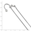 Black Bow Jewelry 1.4mm Sterling Silver Adjustable Classic Snake Chain Necklace - 2 of 4