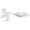39.4'' Square Coffee Table with Storage, Modern Marble Veneer Table for Living Room with Sliding Top Design, Hidden Compartment - Cuddlewood - 4 of 4
