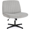 DOMETOUR Cross-Legged Chair Armless Swivel Home Office Chair No Wheels - 4 of 4