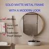 Wooakway 31.5"H Recessed Metal Medicine Cabinet Round Wall Cabinet Bathroom Storage Cabinet with 2 Adjustable Shelves - 3 of 4