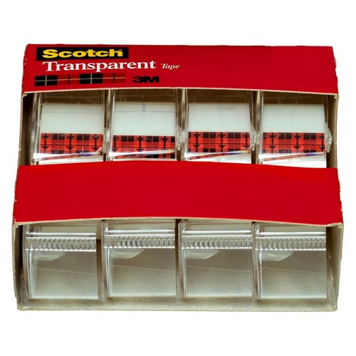 Scotch Transparent Tape 4PK 3/4in x 275in, Clear