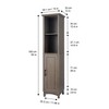 Teamson Home Russell Farmhouse Wooden Linen Tower Cabinet Salt Oak - Elegant Home Fashions - 4 of 4
