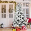Artificial Trees Christmas PE&PVC Faux Tree Indoor With 768 Branch Tips,Metal Stand And Realistic Snowflake,Home Decoration-Maison Boucle - 2 of 4