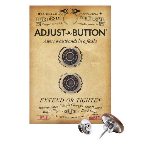 Nippies Adjust-a-button - Adjustable, Replacement Buttons For Jeans And  Denim, 2-pack : Target