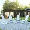 Flash Furniture Set of 4 Savannah All-Weather Poly Resin Wood Adirondack Rocking Chairs with Side Table - 2 of 4