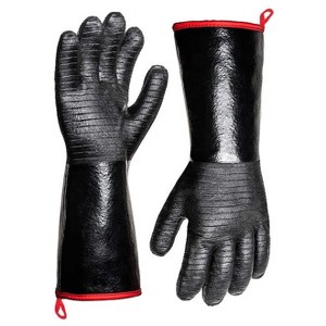 ThermoPro 932°F Heat Resistant BBQ Gloves, 14" Waterproof Oven & Grill Gloves - 1 of 4