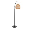 LumiSource Congo Contemporary 64" Metal Floor Lamp in Matte Black Metal/Brown Rope - 2 of 4