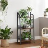 Small Bookshelf 3 Tier Bookcase,Metal and Wood Industrial Bookshelf with Edge Protection - 4 of 4