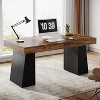 Tribesigns 55 Inches Home Office Executive Desk with Double Trapezoid Base - 2 of 4