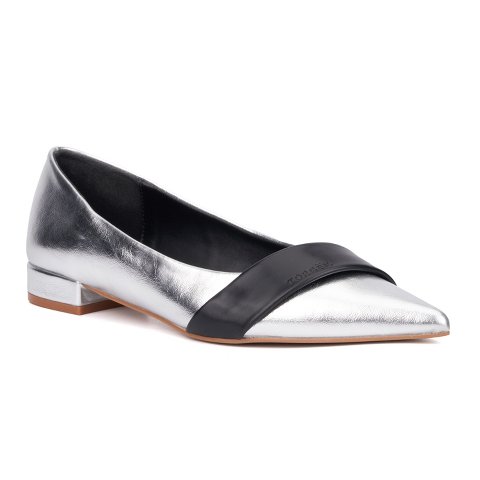 Обувь Torgeis Women's Harriet Ballet Flats - 7, SILVER/ BLACK