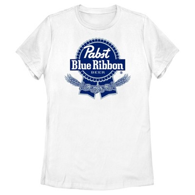 Women's Pabst Hops Blue Ribbon Logo T-Shirt