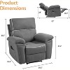 AMERLIFE Manual Recliner Chairs for Adults, Lazy Boy Recliners with Side Pocket, Large Lay Flat Reclining Sofa for Living Room Bedroom - 2 of 4