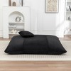 Gulches Black Corduroy 3-in-1 No Assembly Removable Washable Cover Lazy Floor Bean Bag Chair for Adults Kids Set of 1 - 4 of 4