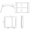 LED Iron Art Rounded Corner Rectangular Black Mirror Cabinet - 4 of 4