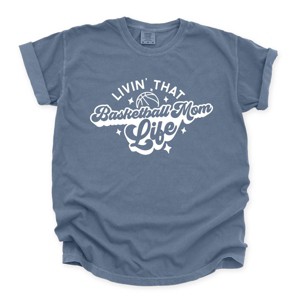 Simply Sage Market Livin' That Basketball Mom Life Garment Dyed Tee - 1 of 4