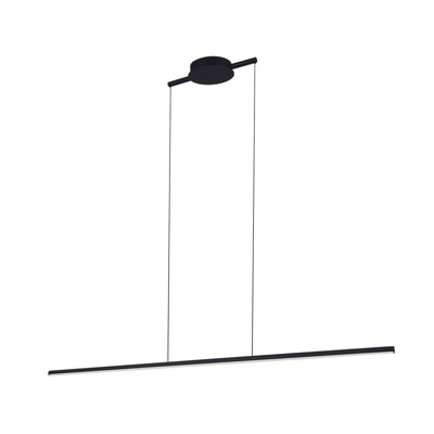 LLHZSY 41" Black Warm Kitchen Island Pendant Lighting Integrated LED Linear Chandelier Light Fixture