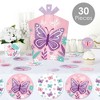 Big Dot of Happiness Beautiful Butterfly - Floral Baby Shower or Birthday Party Decor and Confetti - Terrific Table Centerpiece Kit - Set of 30 - 2 of 4