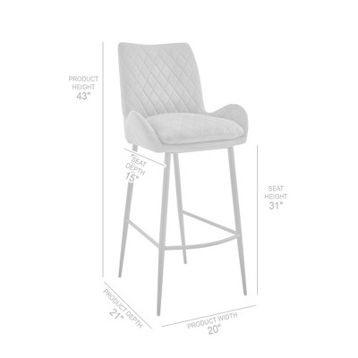Adjustable Swivel Bar Stool in Charcoal and Black Metal, 30"