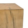 Sapphtopaz Modern Square-Column End Table with Wood-Like Finish Rustic Side Table with Sturdy Material Coffee Table for Living Room - 2 of 4