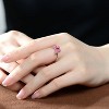 Guili Sterling Silver Ring with Rose Gold Plating and Ruby Cubic Zirconia Butterfly Design in Sizes 3, 4, 5, 6, 7, and 8 – Charming, Elegant Look - 3 of 3