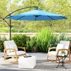 Outsunny 10' Cantilever Hanging Tilt Offset Patio Umbrella with UV & Water Fighting Material and Cross Base (Weight Not Included) - 2 of 4