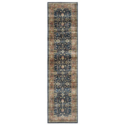 Oriental Weavers Sumter SUM04 Blue/ Rust Indoor Area Rug - 2' x 8'