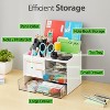 Garnen Desk Organizer With Drawers, Makeup Organizer Countertop Organization and Storage, Vanity Organizers Pencil Pen Holder for Desk with To-Do List - 2 of 4