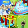 Inflatable water park,7-in-1 bouncing house,with slide,swimming pool,climbing wall,basketball,football,summer party amusement park,colorful - 3 of 4