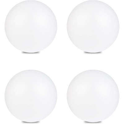 Bright Creations 4 Pack White Foam Balls for Crafts (5 in, 4 Pack)