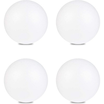 Bright Creations 4 Pack White Foam Balls for Crafts (5 in, 4 Pack)