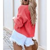 BLUEMING Womens Open Front Knit Cropped Cardigans Sweater Lantern Long Sleeve Fall Casual Shrugs Sweater - 2 of 3