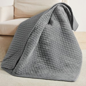 Velvet Stitch Quilted Throw - Levtex Home - 1 of 4
